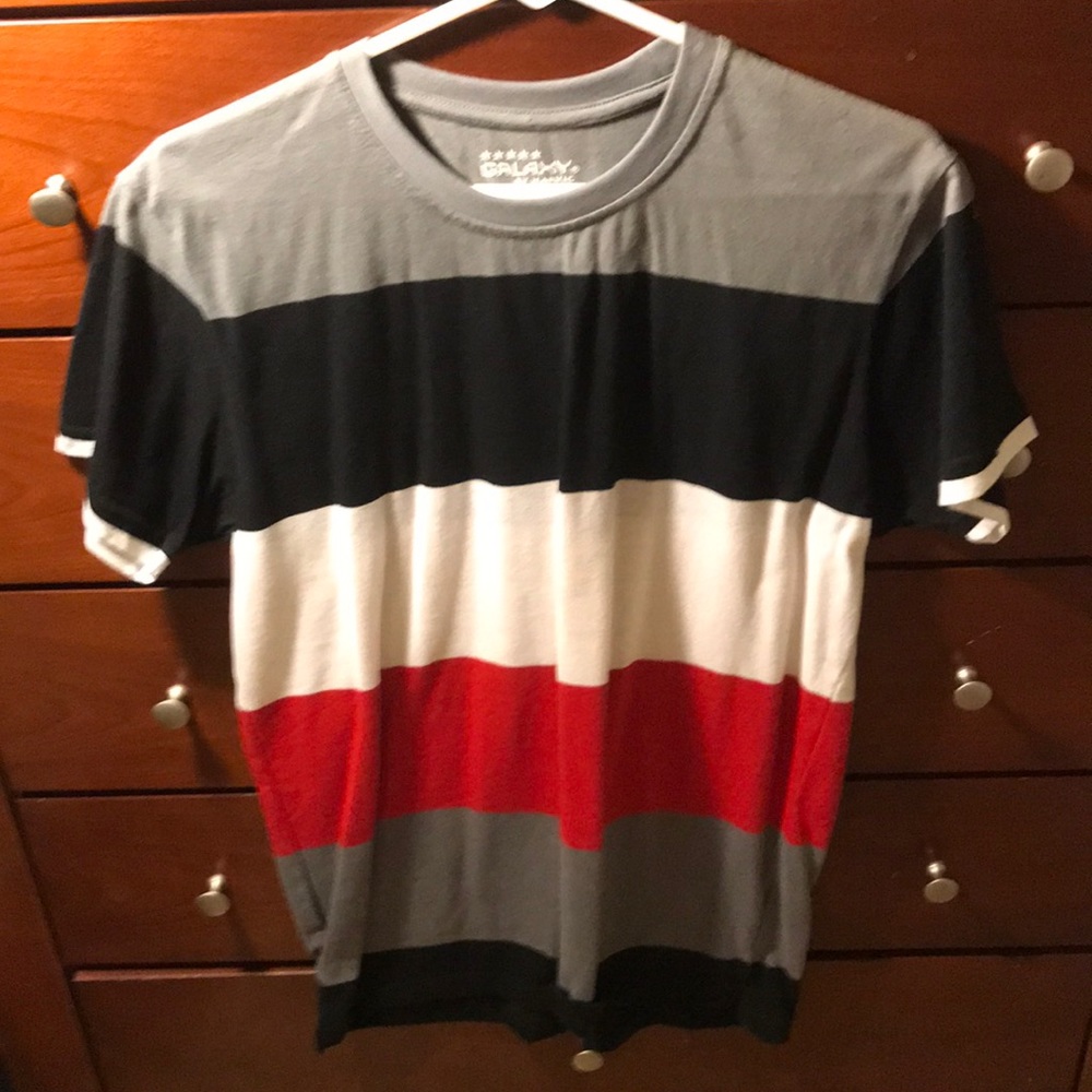 Black Grey White And Red T-Shirt